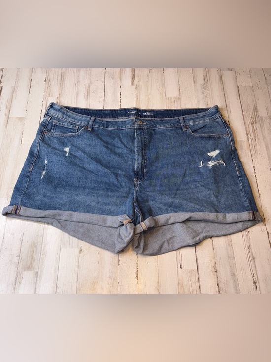 Old Navy Pants - Old Navy O.G. Straight high rise Distressed Rolled-Hem Shorts  plus size size 28